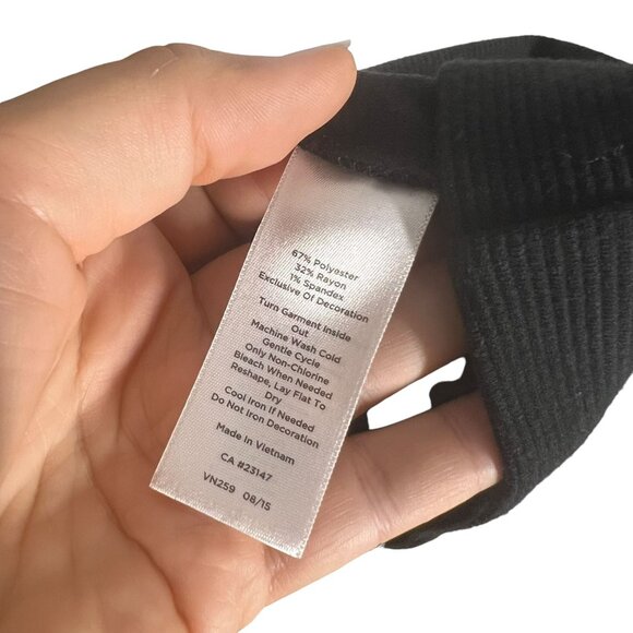 Talbots Black White Textured Short Sleeve Sheath Below Knee Dress Small Petite - Picture 6 of 10